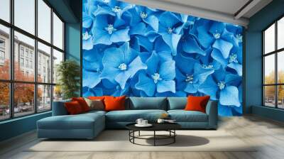 Small blue flowers as a background Wall mural