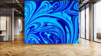 abstract background blue paint palette texture Wall mural