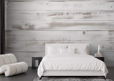 white wooden texture background, timber floor pattern Wall mural