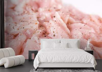 Fresh chicken fillet closeup is ready for cooking Wall mural