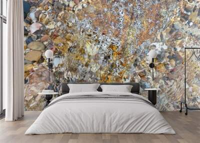 abstract background with blurred colorful stones underwater Wall mural