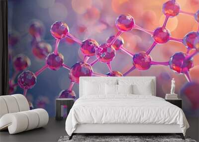 Amino acid molecular structure essential in chemistry medicine and education. Concept Chemistry, Medicine, Education, Amino Acids, Molecular Structure Wall mural