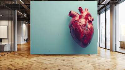 Angina pectoris is recurring chest pain due to reduced oxygen supply to the heart a symptom of coronary artery disease. Concept health, chest pain, angina pectoris, heart condition Wall mural