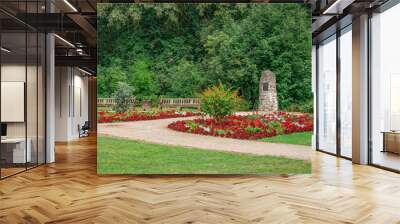 beautiful summer view in the park, Ingolstadt Wall mural