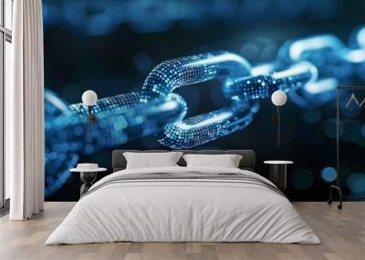 Blockchain security gaps compromise data protection despite encryption measures in place. Concept Blockchain Security, Data Protection, Encryption Measures, Security Gaps Wall mural