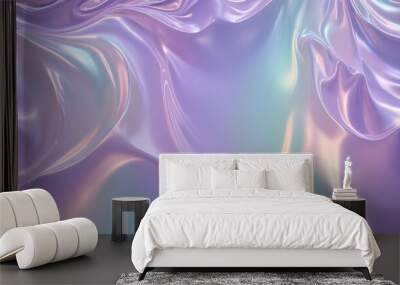 Holographic gradient. Holographic background, texture Wall mural