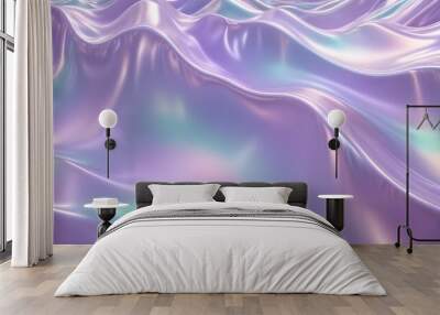 Holographic gradient. Holographic background, texture Wall mural