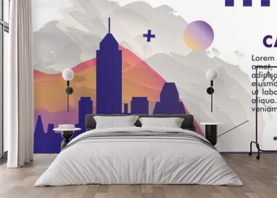 Canada Ottawa skyline city gradient vector banner Wall mural