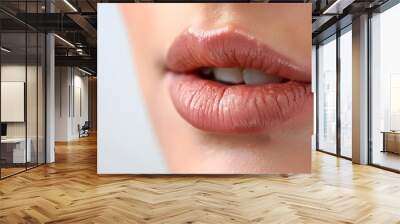 Closeup of chapped lips with dry skin a common mouth issue. Concept Chapped Lips, Dry Skin, Mouth Issues, Lip Care, BeautyTips Wall mural