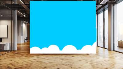 Cloud border, divider shape for banner vector illustration Wall mural