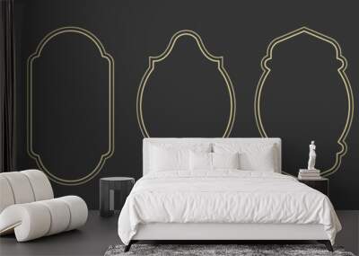 Islamic, arab line vector window icon set Wall mural