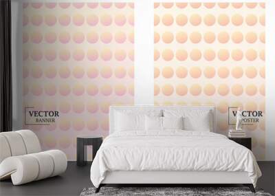 Two dynamic template in pink colors with gradient effect. Pattern with translucent circles.  Art can be used for brochure, flyers, packing, cover design. Wall mural