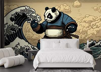 Kung Fu Panda Illustration Wall mural