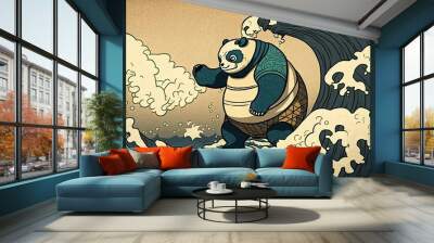 Kung Fu Panda Illustration Wall mural