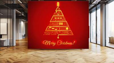 Christmas background Wall mural