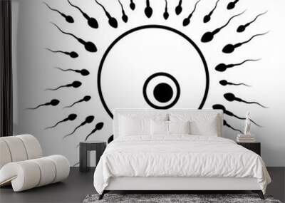 sperm and egg Wall mural