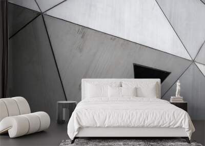 Modern architectural abstract with geometric lines and shapes Wall mural