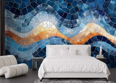 Mosaic til. Concept Mosaic tiles can be used for various projects such as backsplashes, floors, or art, Wall mural