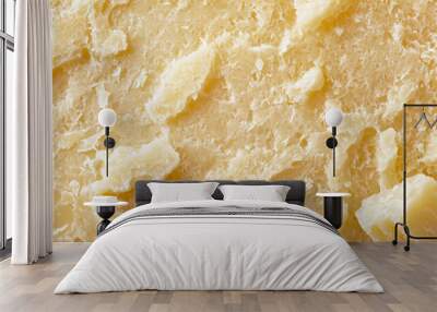 Parmesan cheese texture close-up Wall mural