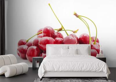 Red ripe cherries. Wall mural