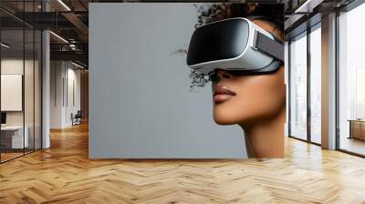 Transformative VR and AR technology for immersive digital workplace and relaxation. Concept VR Technology, AR Technology, Digital Workplace, Relaxation, Immersive Experiences Wall mural