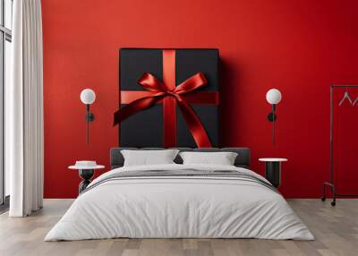 red gift box Wall mural