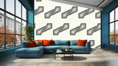 Vector monochrome geometric pattern in simple graphic design. Fashion trendy geometry. Wall mural