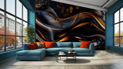 Abstract virtual fire Wall mural