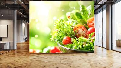 Healthy Food Abstract Background Wall mural