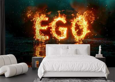 The burning word of the Ego Wall mural