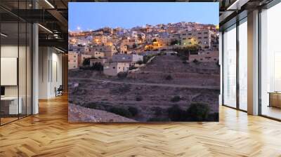 Wadi Musa, city of Petra in Jordan, town located in Ma'an Governorate in southern Jordan. Wall mural