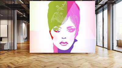 Woman image, fashion background concept Wall mural