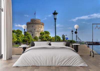 The white tower, Thessaloniki city, Greece Wall mural