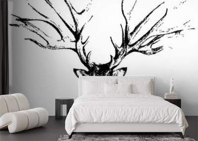 Elk silhouette vector illustration Wall mural