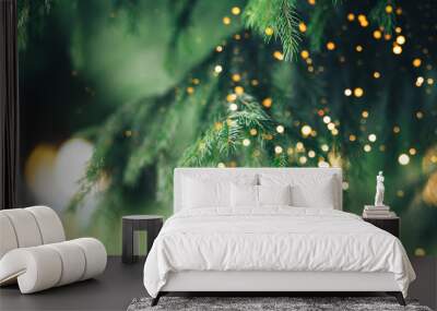 Christmas tree background Wall mural