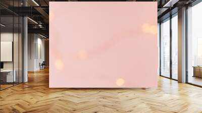 Yellow blurry lights on a pink background. Wall mural