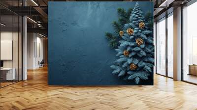 Beautiful New Year tree Wall mural