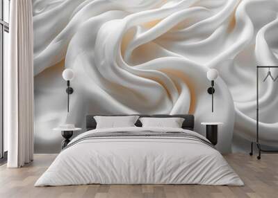 White silk background close up Wall mural