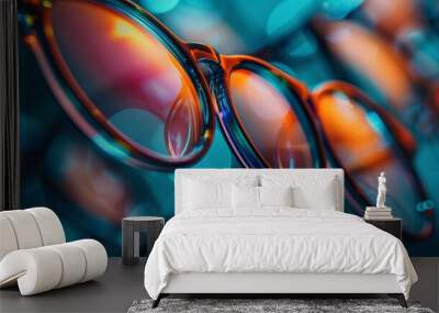  multiple high quality optical frames, bright background Wall mural