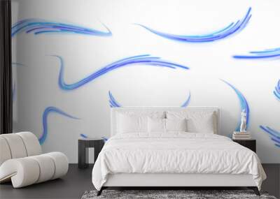 Abstract light lines of movement and speed in neon color. Abstract neon light rays vector png background.	 Wall mural