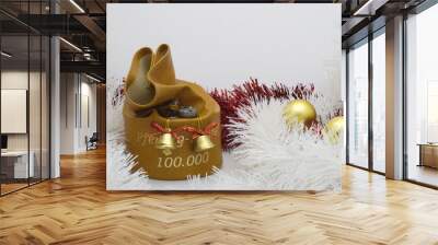 christmas decoration on a white background Wall mural