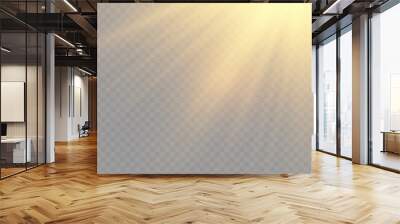 sunlight with bright explosion, sun ray light. Wall mural