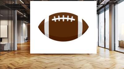 American football leather ball icon. Flat illustration of american football leather ball vector icon for web design Wall mural