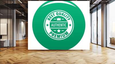 Best quality logo. Simple illustration of best quality vector logo for any design green Wall mural