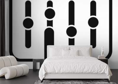 Equalizer control icon simple vector. Remote center Wall mural