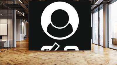 Lead new candidate icon simple vector. Work man team. Portfolio pursuit Wall mural