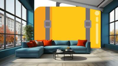 Luggage with handle and two straps is waiting for tourism adventure Wall mural