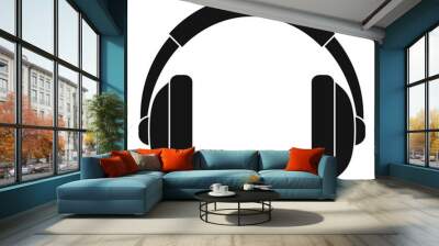 Rap headset icon. Simple illustration of rap headset vector icon for web design isolated on white background Wall mural