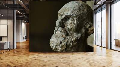 Sculpted Ancient man greek statue. Rome white. Generate Ai Wall mural