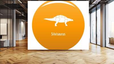 Silvisaurus icon. Simple illustration of silvisaurus vector icon for any design orange Wall mural